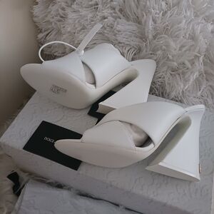 Dolce & Gabbana White Sculptural Heels